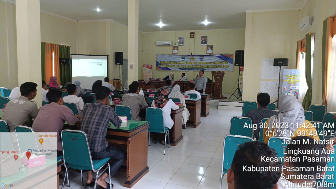 KEPALA PUSKESWAN PAINAN JADI NARASUMBER ACARA KIE PENGENDALIAN DAN PENANGGULANGAN PMK DI KABUPATEN P