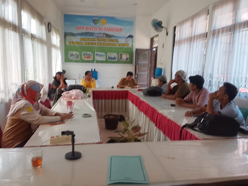 Kabid Penyuluhan Melaksanakan Monitoring Brigade Pangan ke BPP Koto XI Tarusan