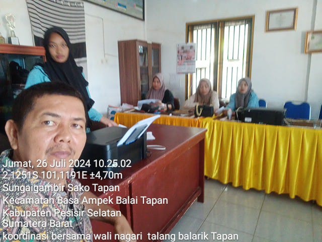 Koordinasi STDB (Surat Tanda Daftar Budidaya) Kopi di Nagari Talang Balarik