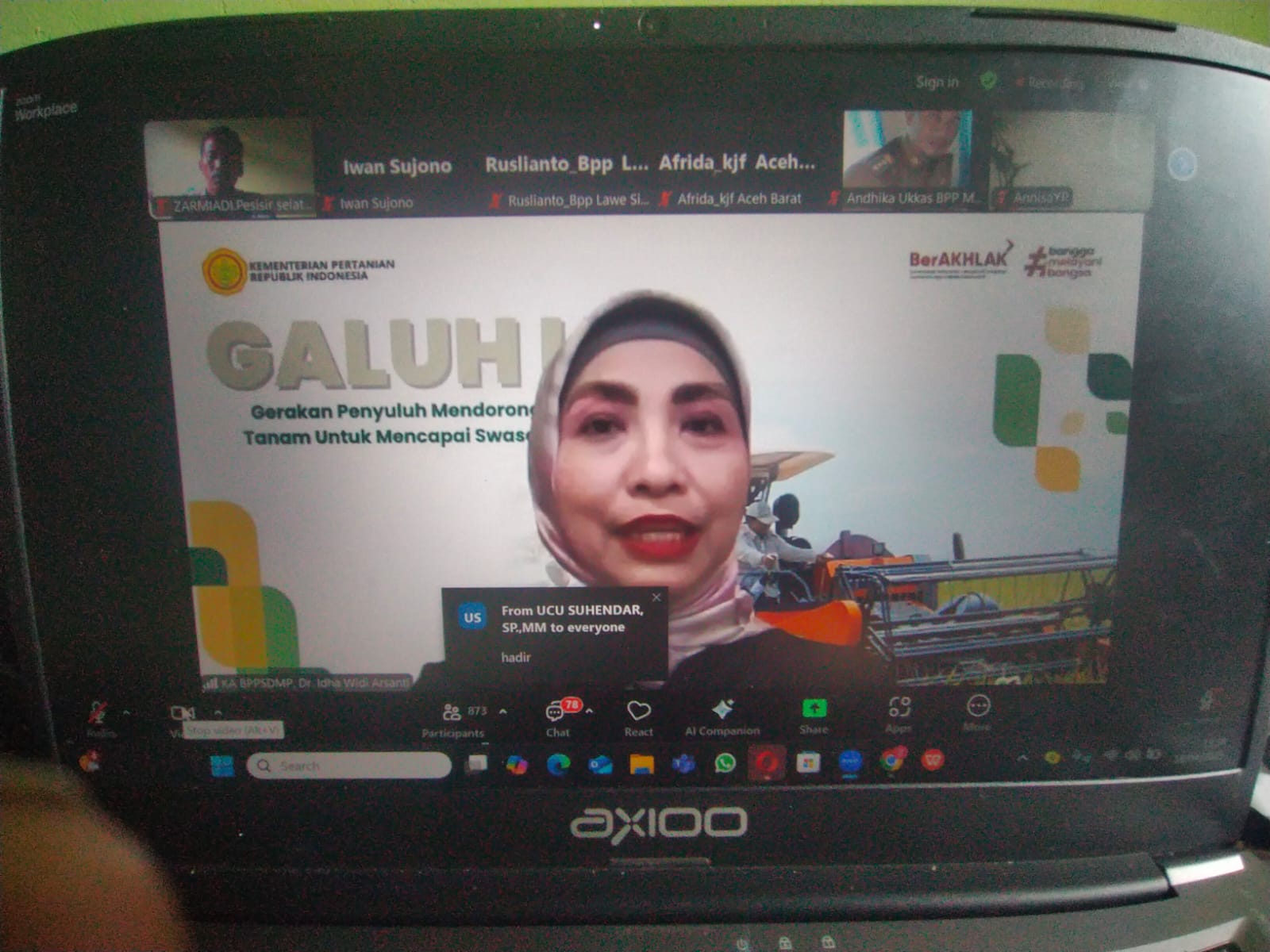 zoom meeting mengenai LTT pada hari jumat tanggal 18 april 2025