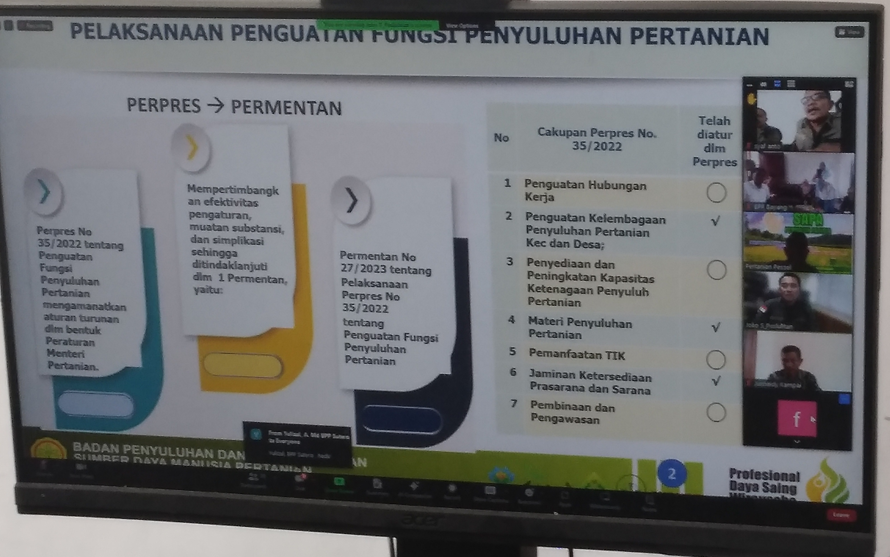 PPL Kec. Bayang Mengikuti Training Online Sapa Penyuluh Pasisia