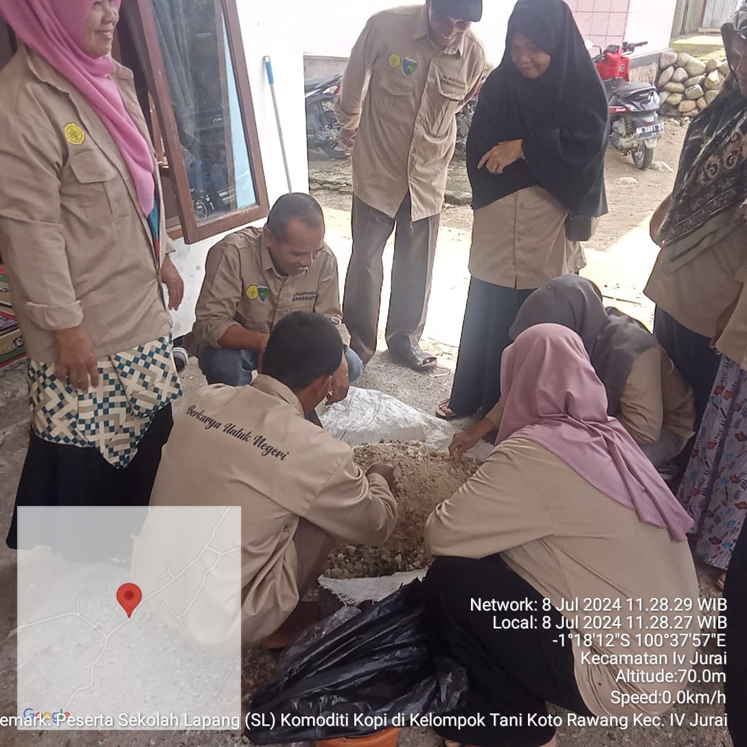 Sekolah Lapang Komoditi Kopi Tanggal  8 Juli 2024 di Kecamatan IV Jurai 