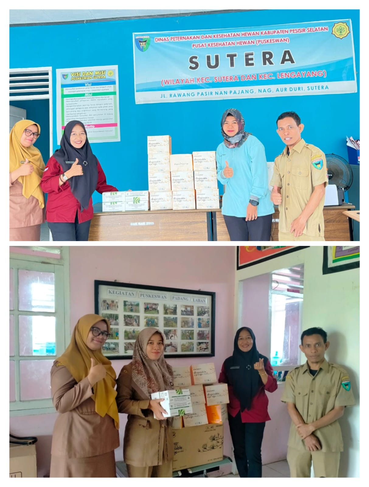 Evaluasi Pemakaian Vaksin PMK ke Puskeswan Sutera dan Puskeswan Padang Laban