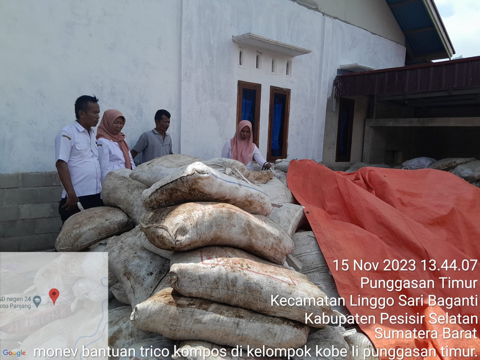 MONEV PEMERIKSAAN TRICHOKOMPOS DI KELTAN KUBE II KEC. LINGGO SARI BAGANTI