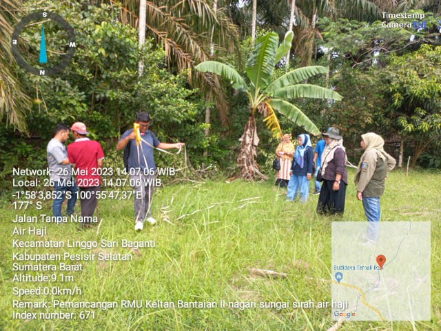 PEMANCANGAN KEGIATAN PEMBANGUNAN RMU DI KELOMPOK TANI BANTAIAN II  KECAMATAN LINGGO SARI BAGANTI