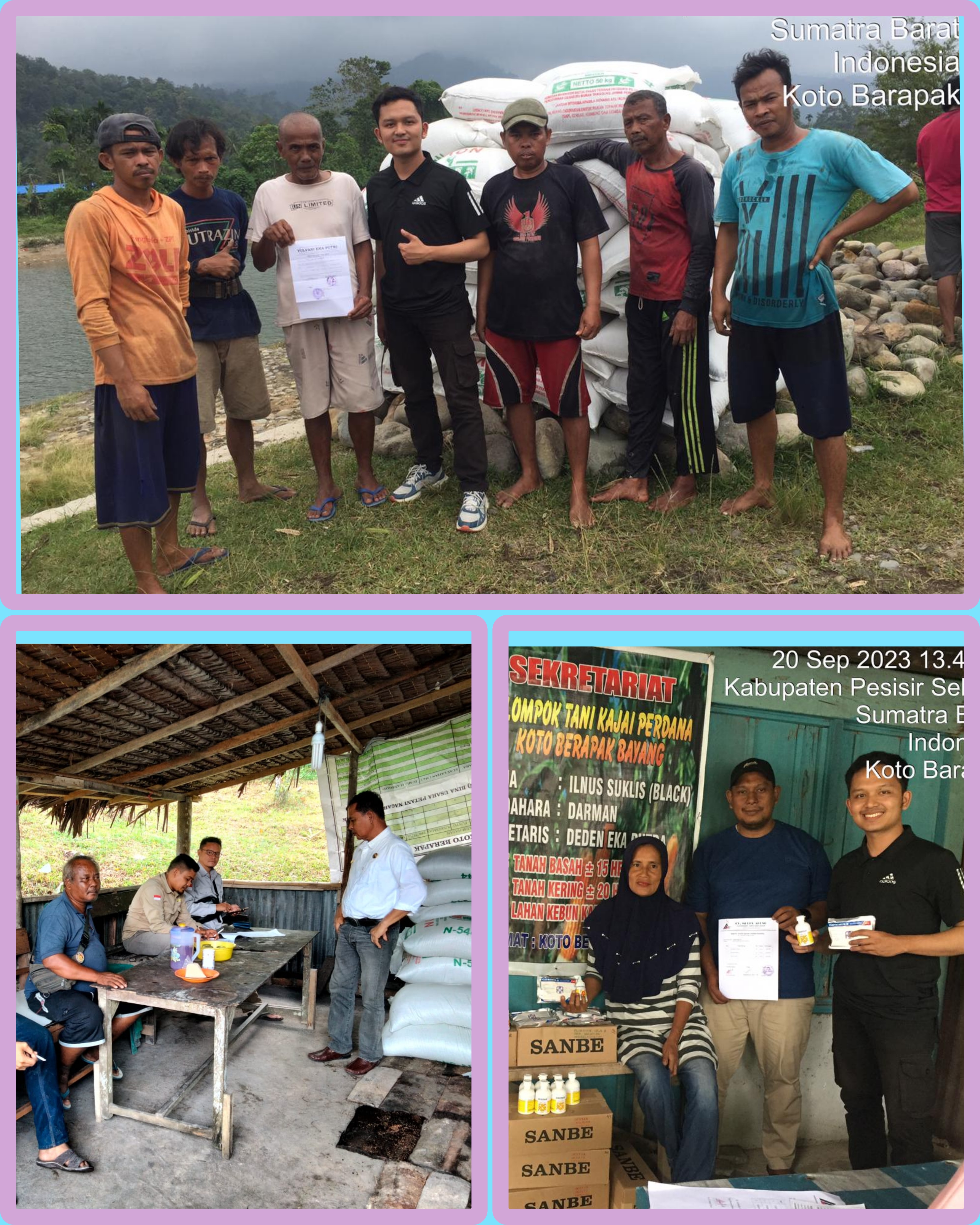 Pendampingan Penyaluran bantuan pakan itik dan obat obatan di Poktan Kecamatan Bayang