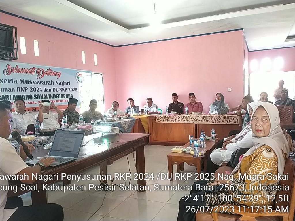Pelaksanaan Musyawarah Nagari Muara Sakai Inderapura