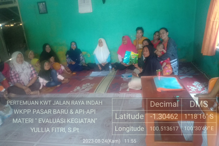 Penyuluh Pasar Baru melakukan Pendampingan berkelanjutan di KWT Jalan Raya Indah Pasar Baru Bayang..