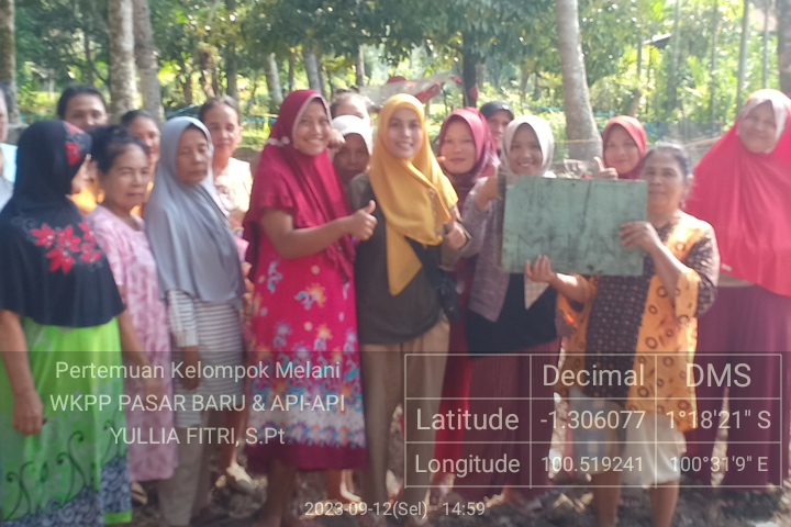 Penyuluh Pasar Baru melakukan Pendampingan berkelanjutan di KWT Melani Pasar Baru Bayang.