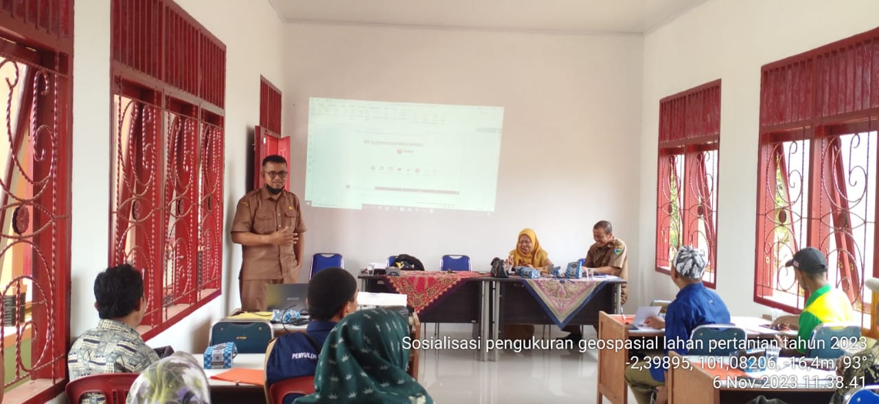 SOSIALISASI PENGUKURAN LAHAN GEOSPASIAL LAHAN PERTANIAN KECAMATAN SILAUT 