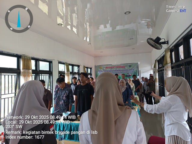 BIMTEK (BIMBINGAN TEKNIS) BRIGADE PANGAN DI BPP KECAMATAN LINGGO SARI BAGANTI 