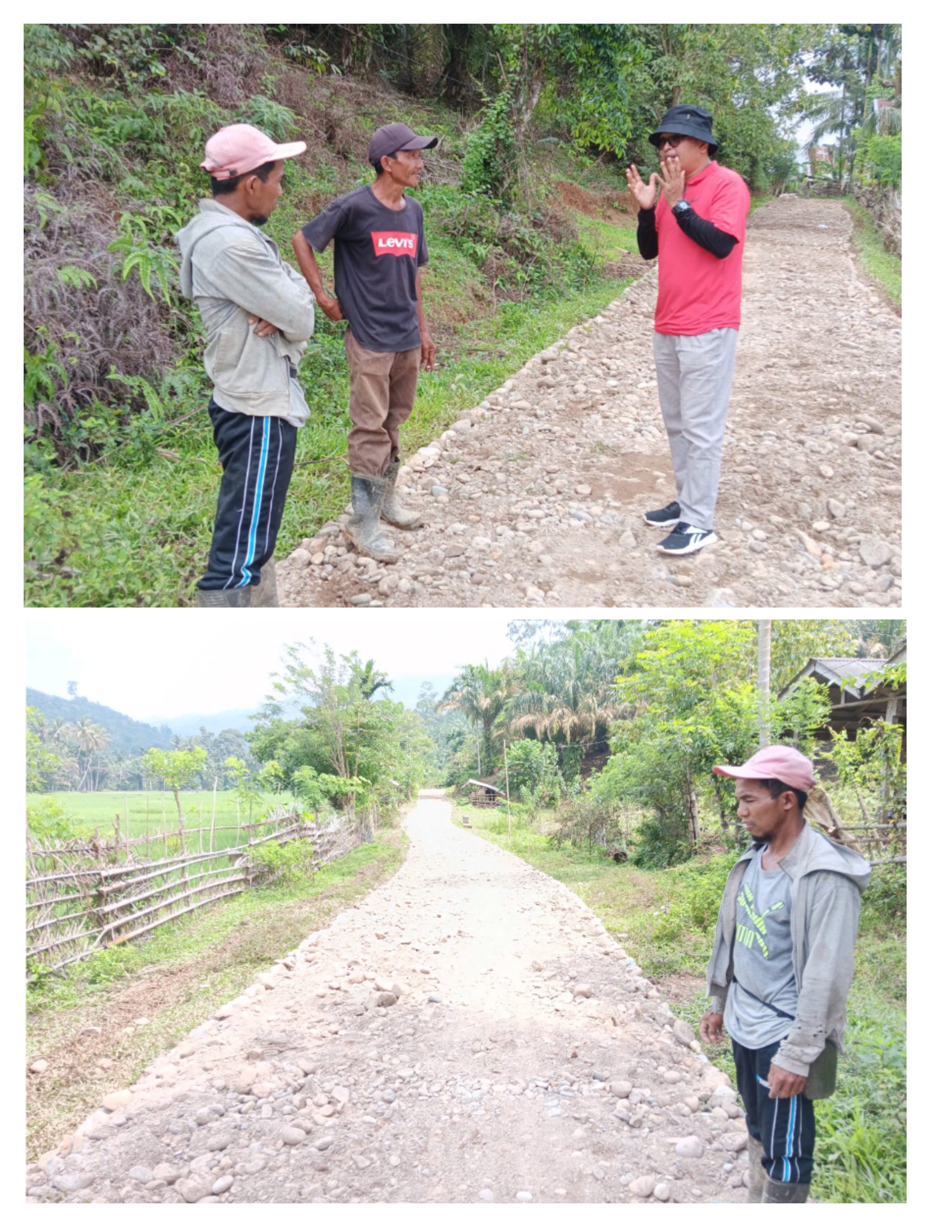 JALAN PRODUKSI PERTANIAN KELOMPOK AIR BAMBAN SELESAI DIBANGUN