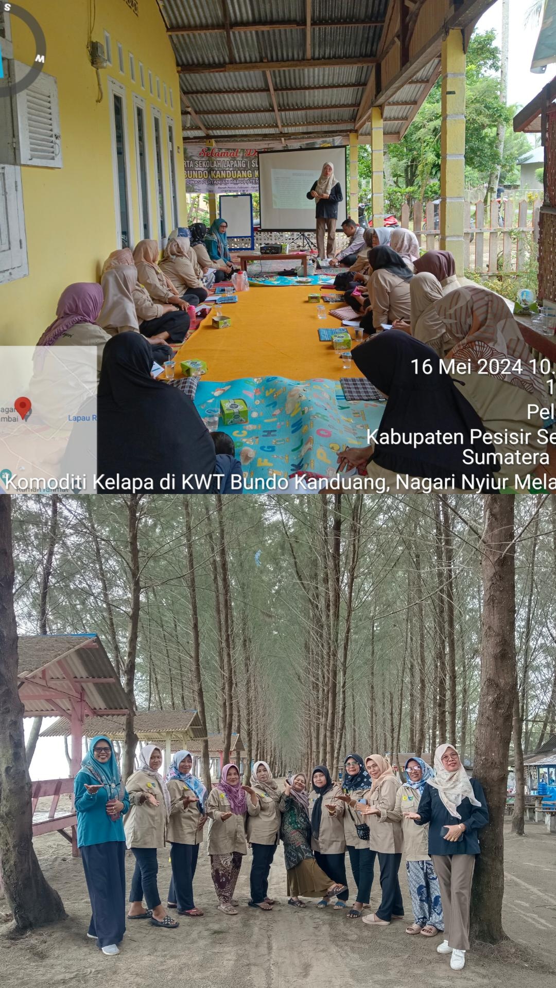 Pertemuan ke 4 SL GAP Komoditi Kelapa di KWT Bundo Kanduang, Nagari Nyiur Melambai, Kecamatan Ranah 