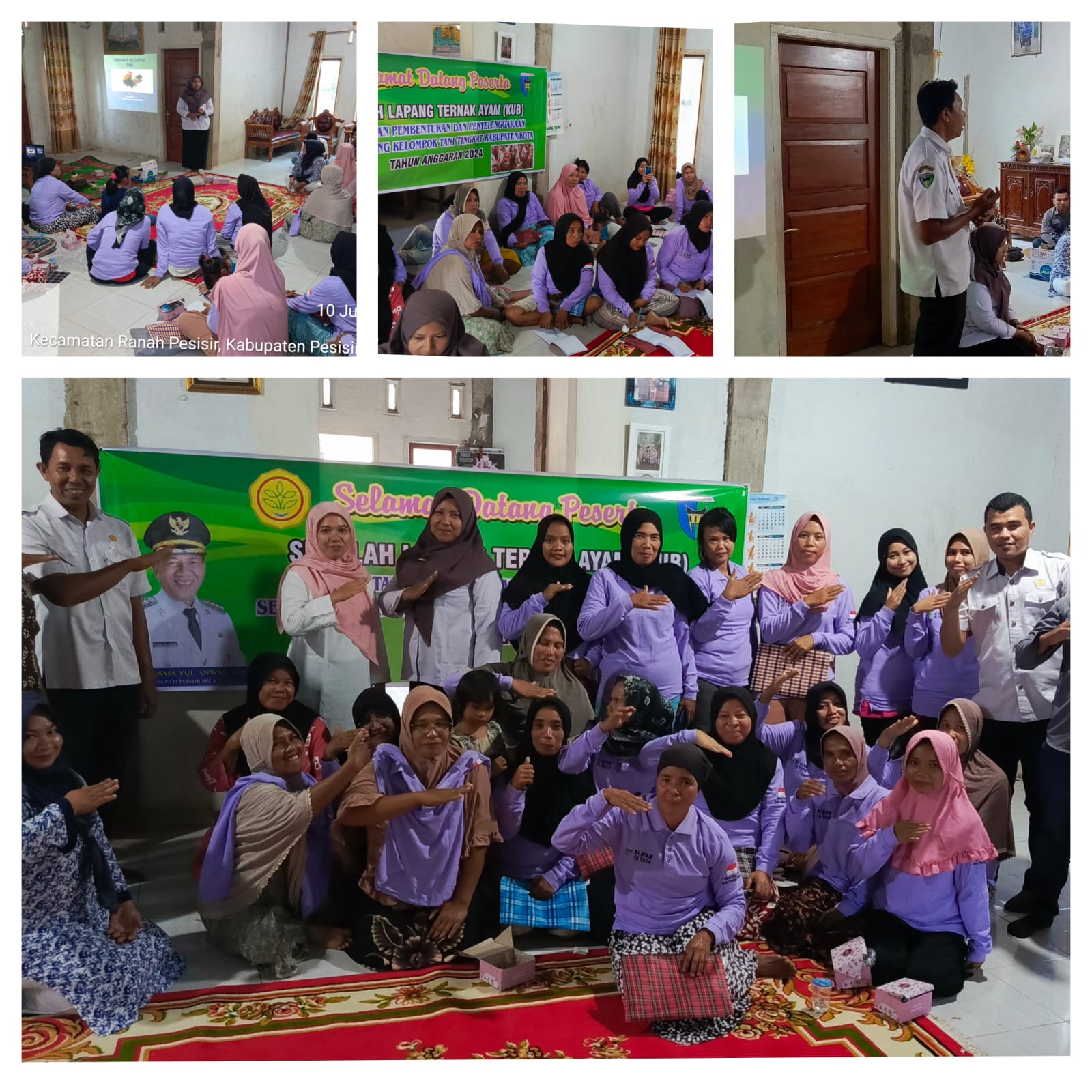 SEKOLAH LAPANG TERNAK AYAM KUB DI KELOMPOK TANI KWT BOUGENVILL KECAMATAN RANAH PESISIR