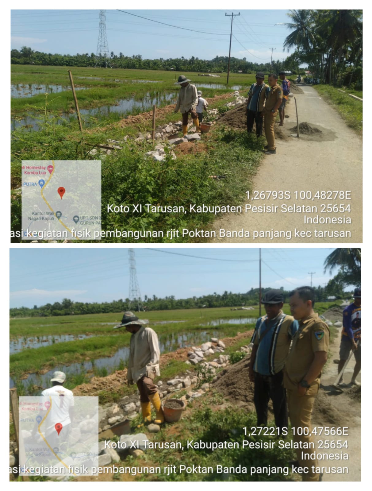 MONITORING DAN EVALUASI PEKERJAAN SWAKELOLA REHABILITASI JARINGAN IRIGASI TERSIER PADA KELOMPOK TANI