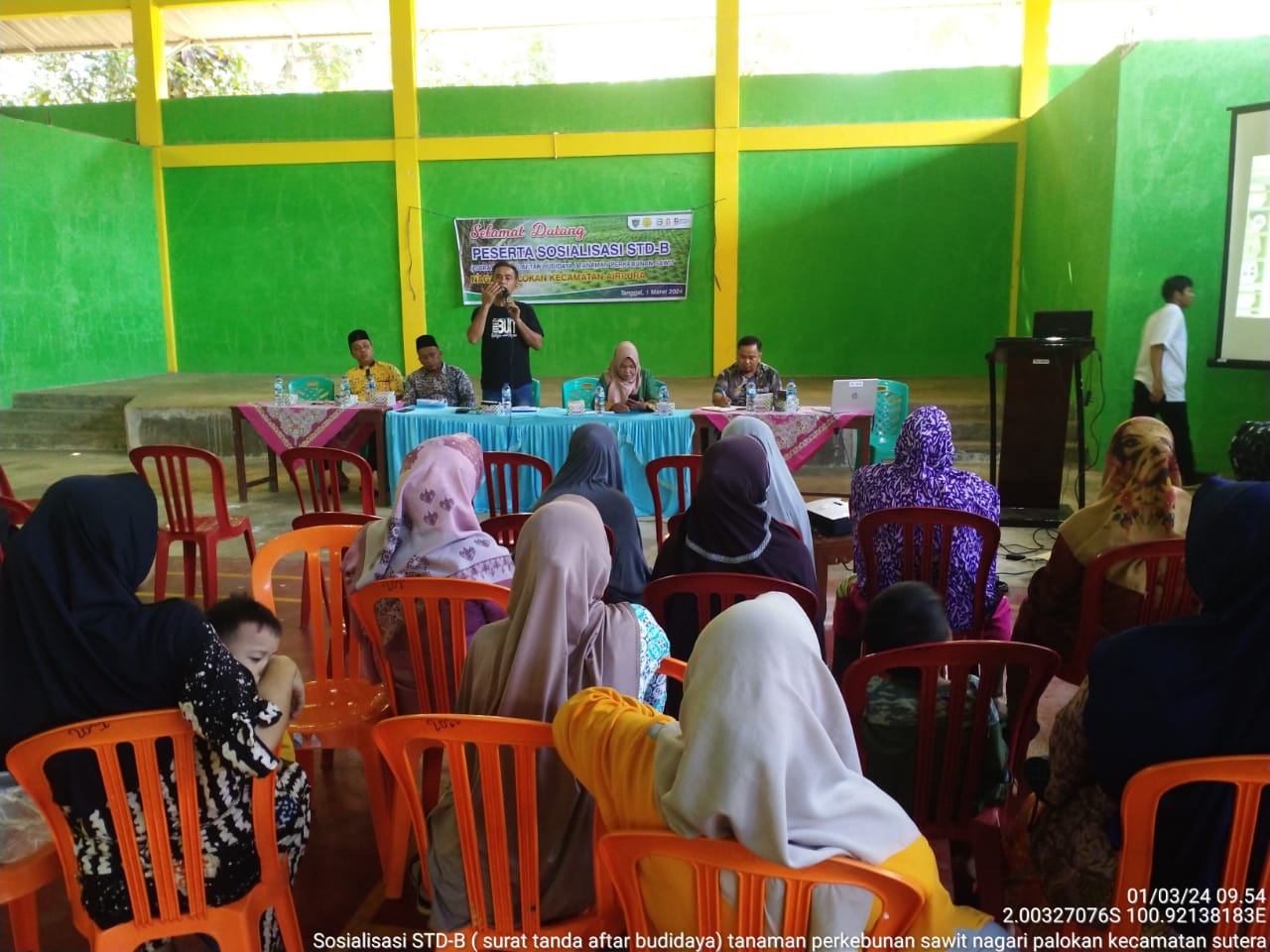 Sosialisasi Surat Tanda Daftar Budidaya (STD-B) di Nagari Palokan Inderapura Kecamatan Air Pura Kabu