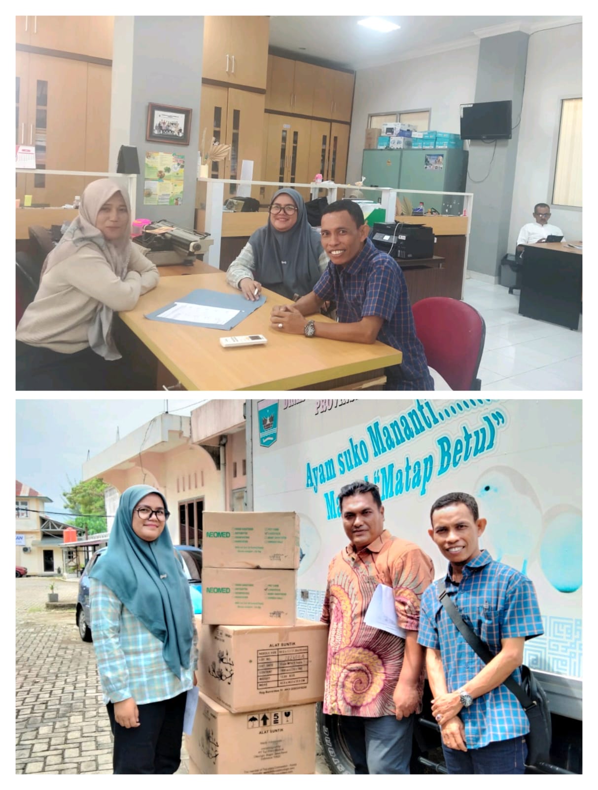 Bidang Keswan Menjemput obat-obatan dan peralatan pendukung guna vaksinasi PMK Tahun 2024 ke DPKH Pr