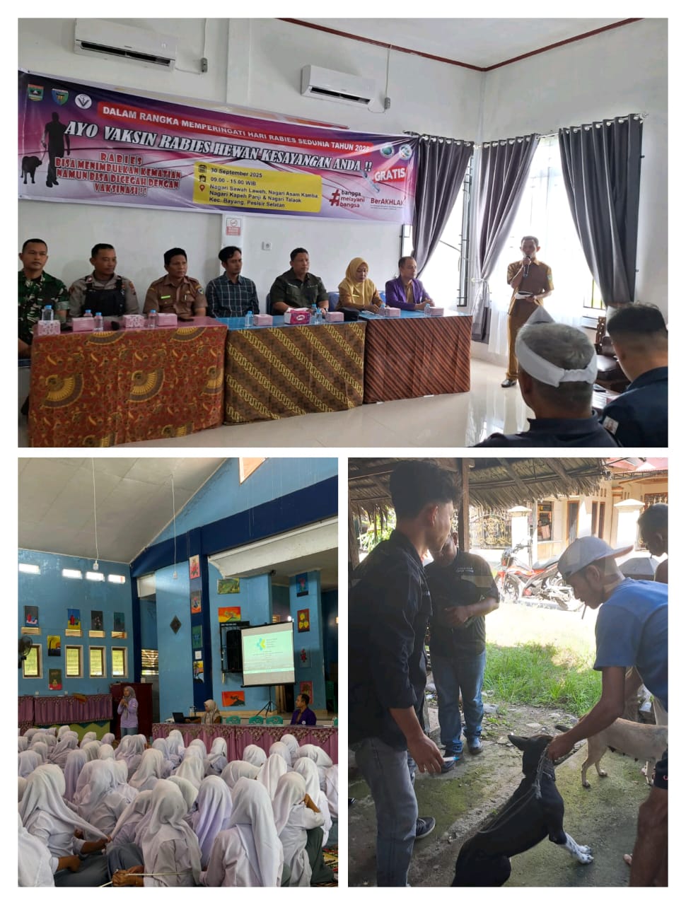 Bidang Keswan Hadiri Peringatan Hari Rabies Sedunia di Kecamatan Bayang 