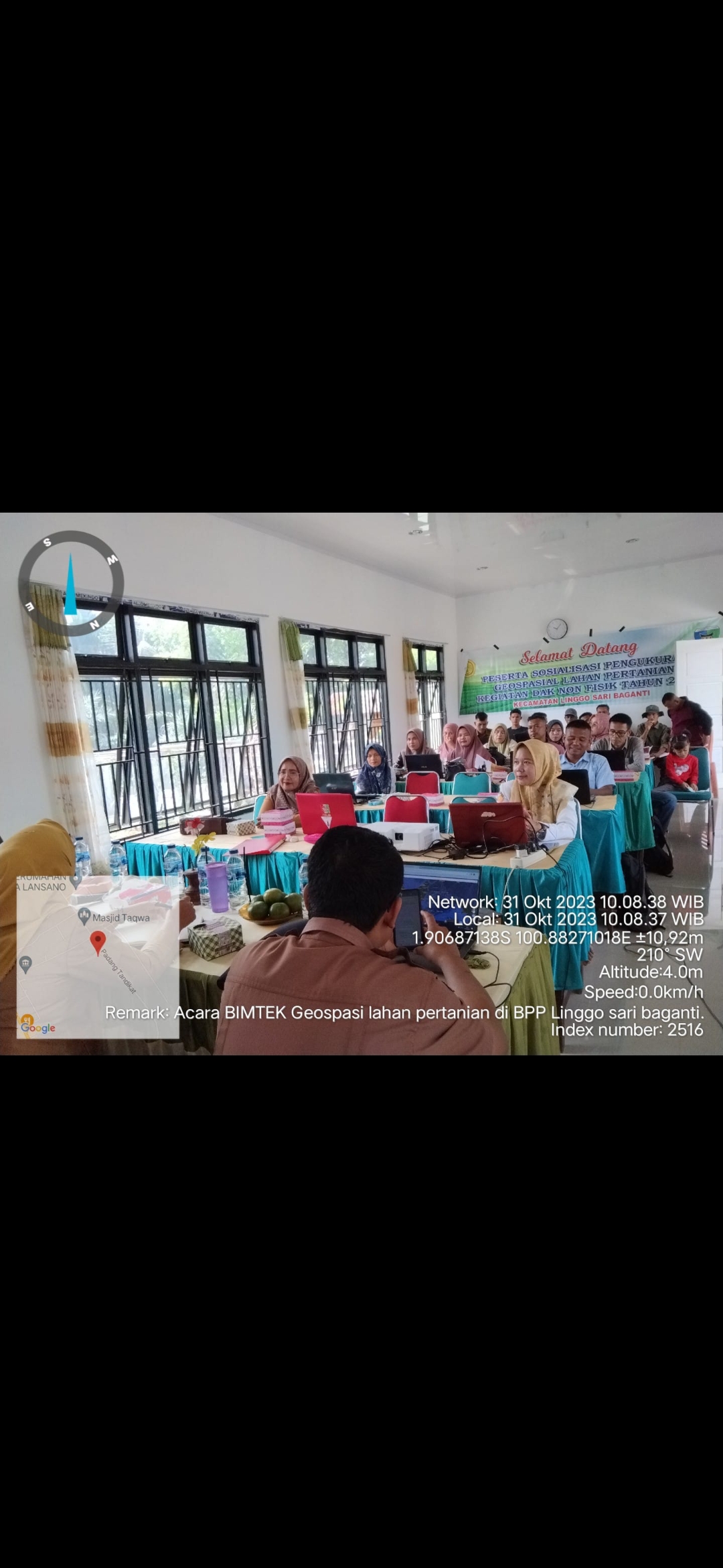 BIMTEK GEOSPASIAL LAHAN PERTANIAN DI BPP LINGGO SARI BAGANTI