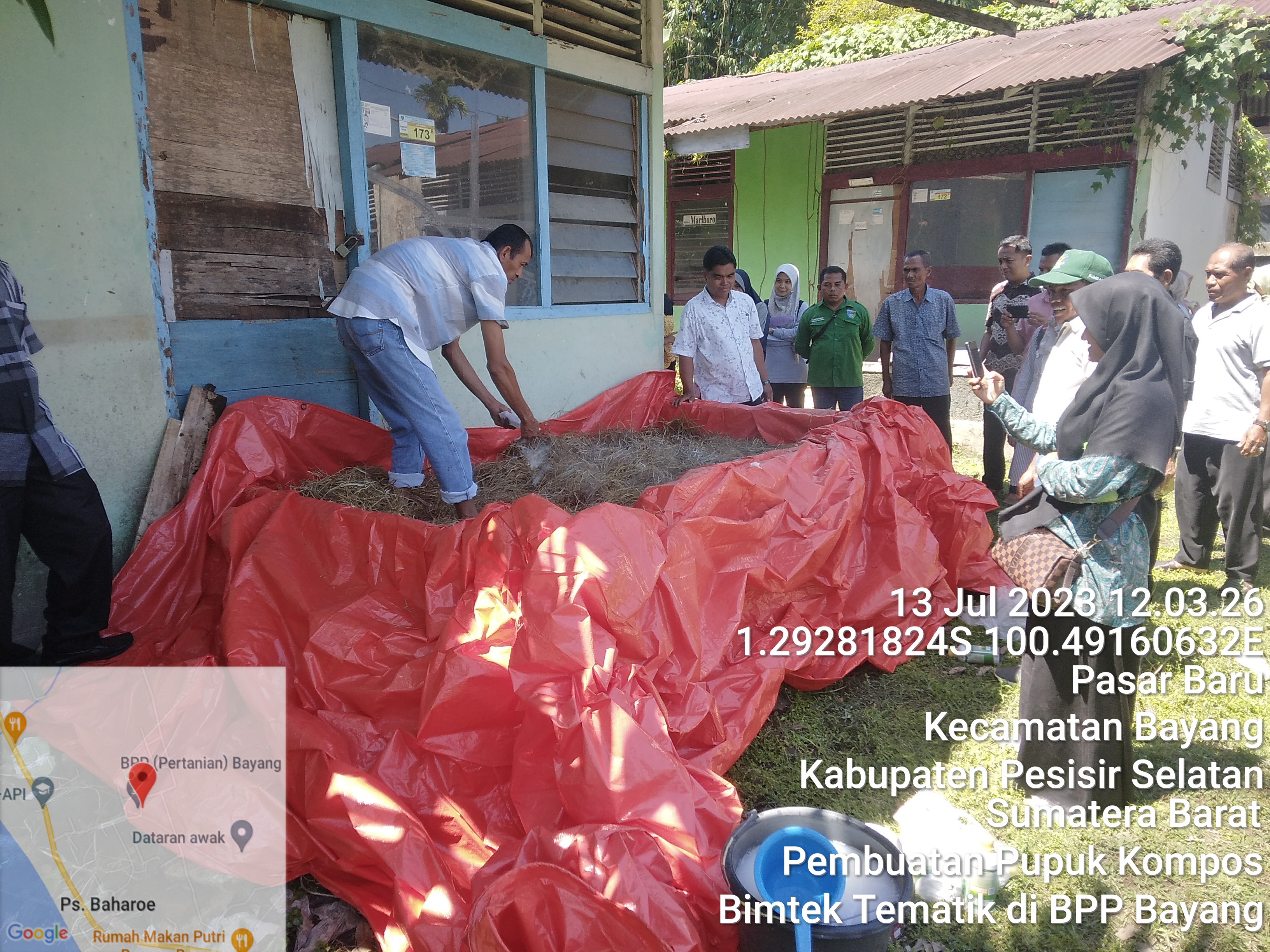 Bimtek Tematik Pembuatan Kompos di BPP Bayang