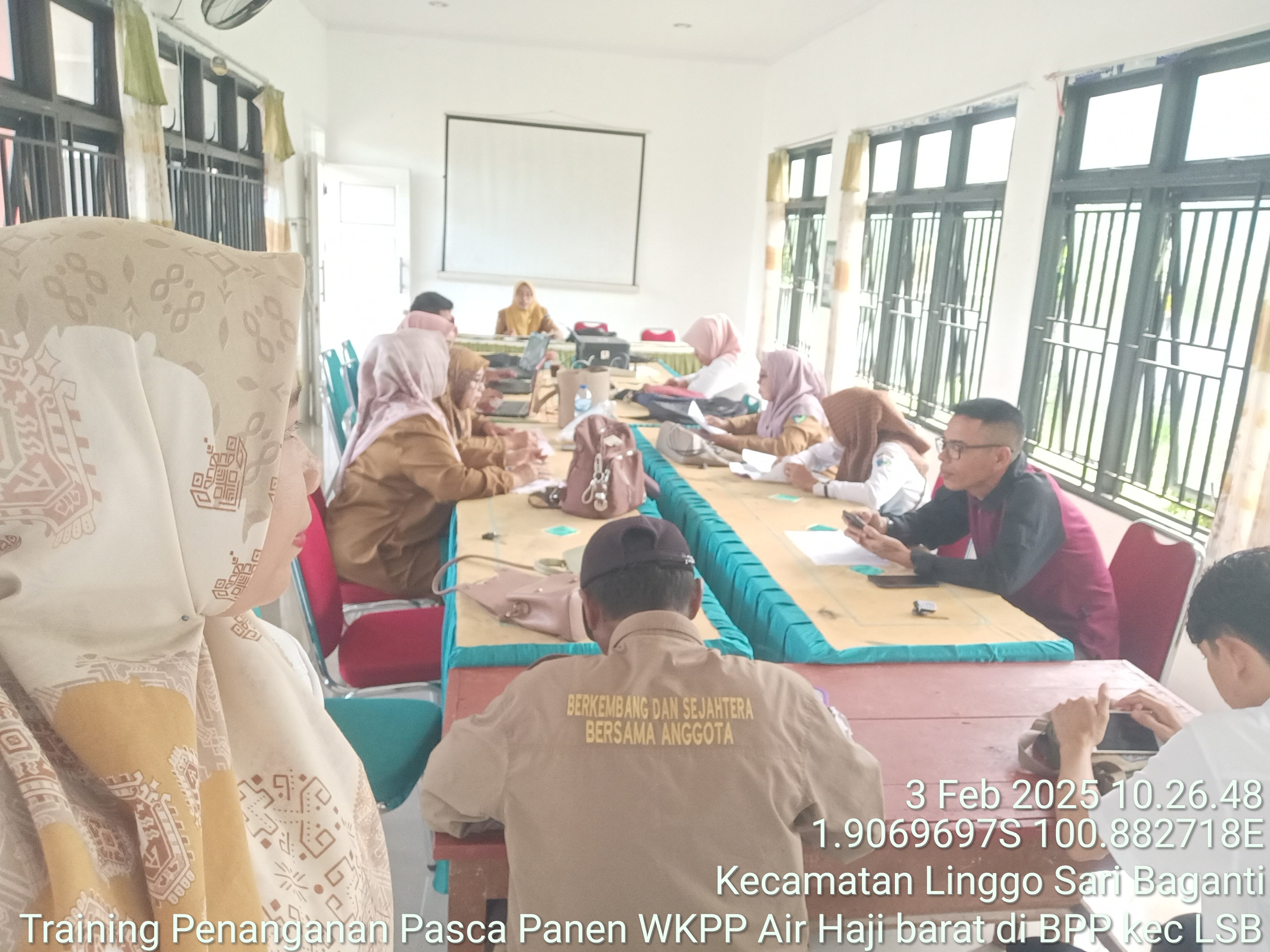TRAINING PENANGANAN PASCA PANEN WKPP AIR HAJI BARAT DI BPP LSB