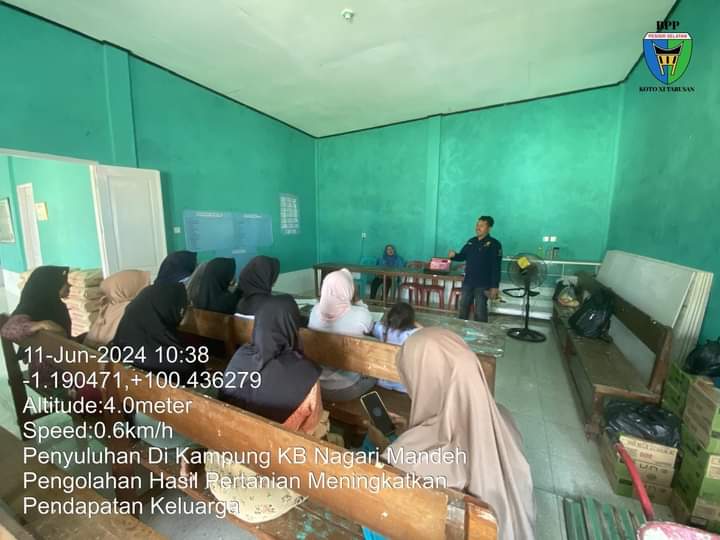 Penyuluhan Pengolahan Hasil Pertanian di kampung KB Nagari Mandeh