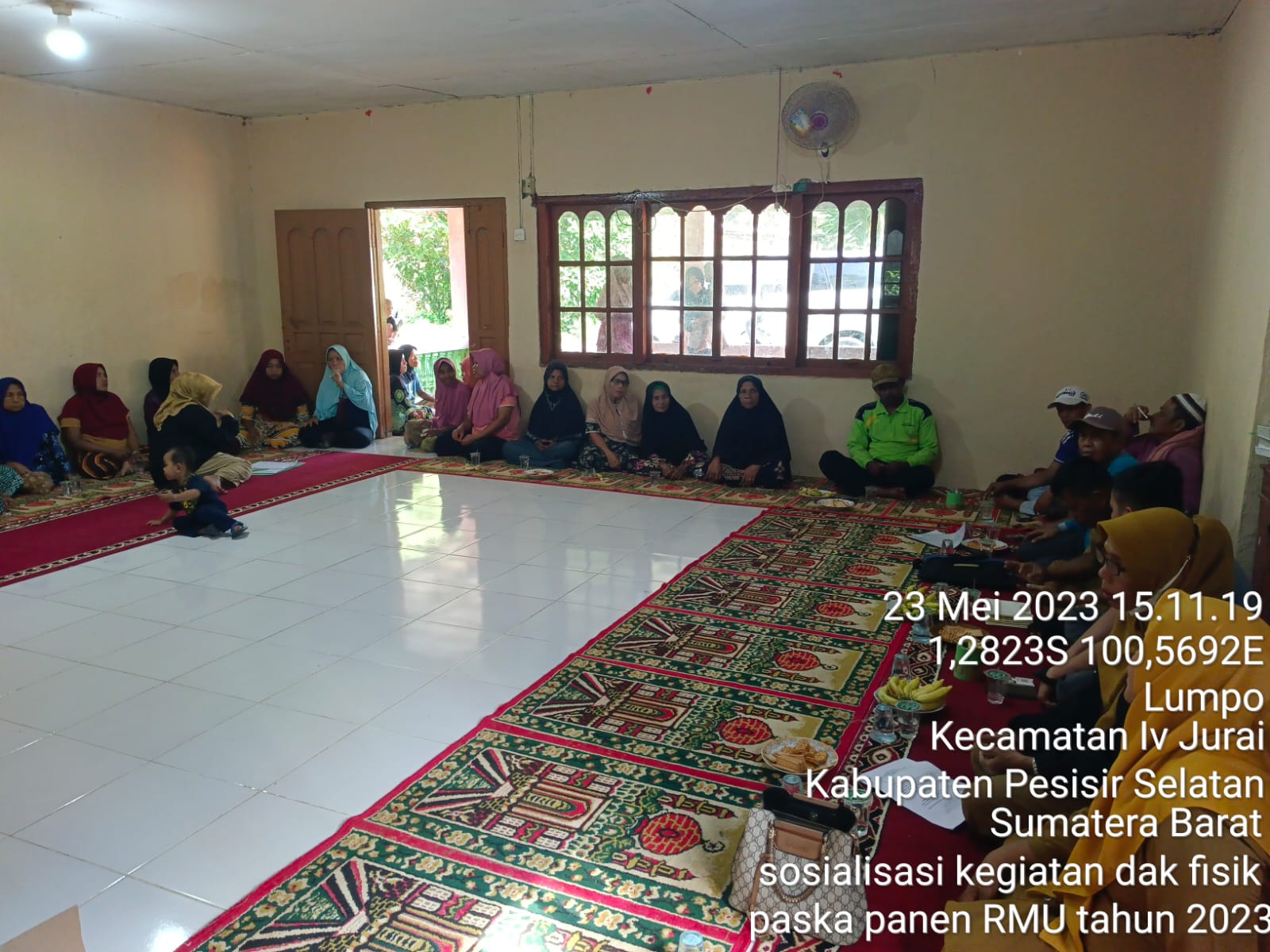 Sosialisasi Kegiatan DAK FISIK Pasca Panen RMU Tahun 2023 di Kelompok Tani Sikabu Indah