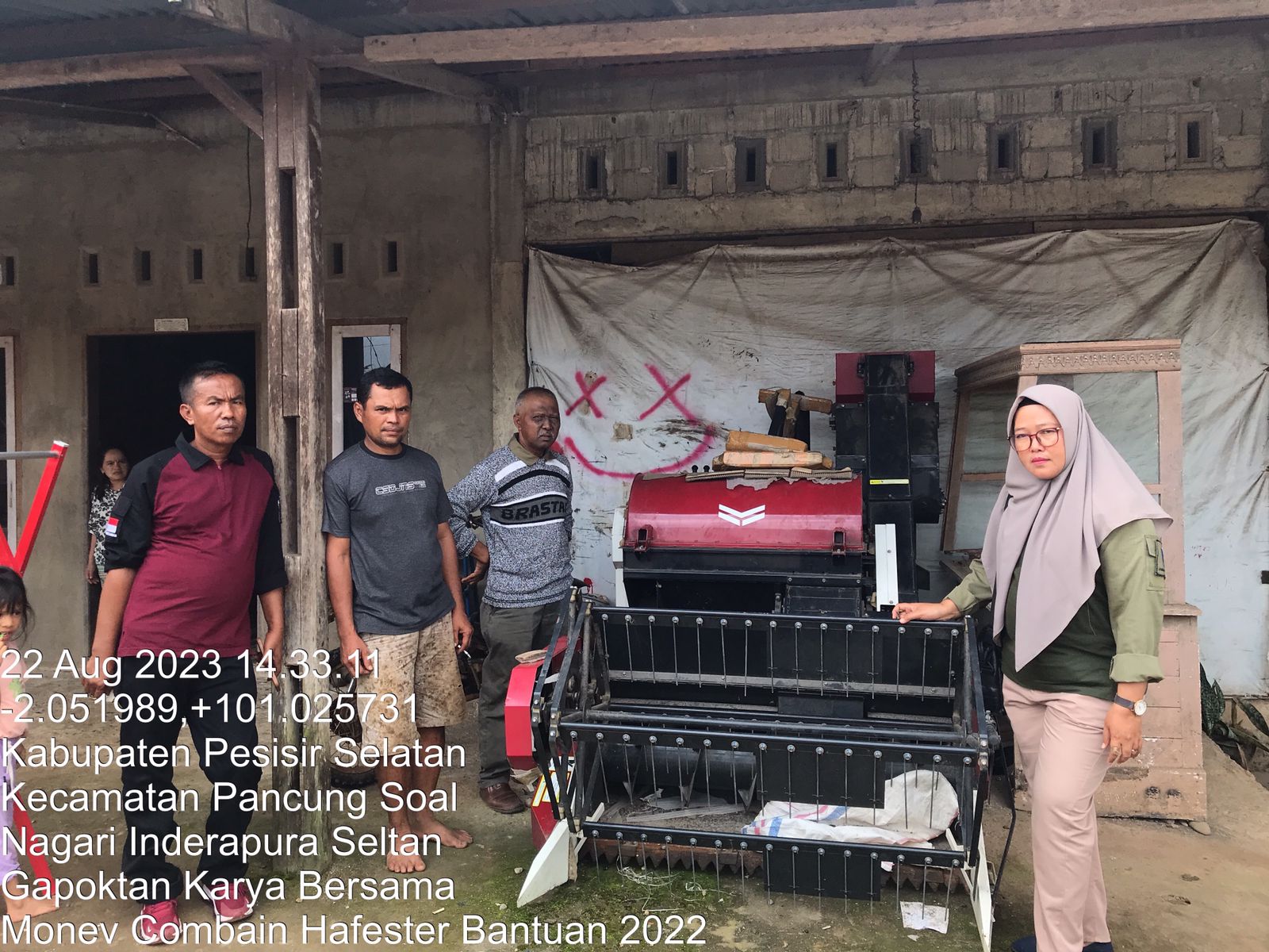 MONEV ALSIN PASCA PANEN COMBINE HARVESTER KECIL DI GAPOKTAN KARYA BERSAMA 