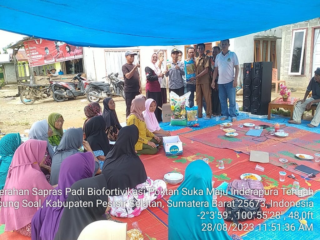 Sosialisasi dan Pembagian Sapras Program Kegiatan Biofortifikasi Kecamatan Pancung Soal