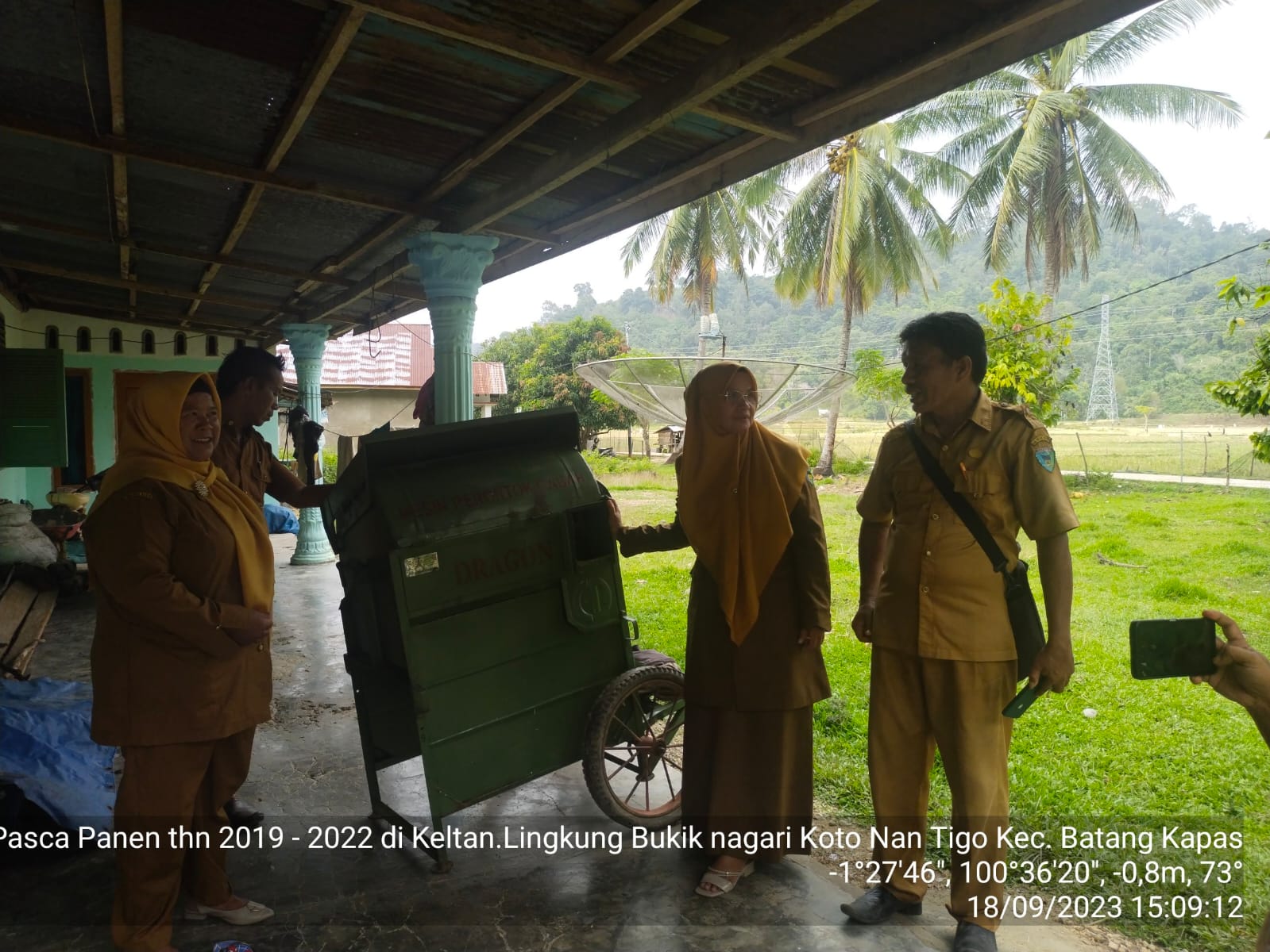 Monev Bantuan Sarana Pasca Panen Tahun 2019 s/d 2022 di Nagari Koto Nan Tigo