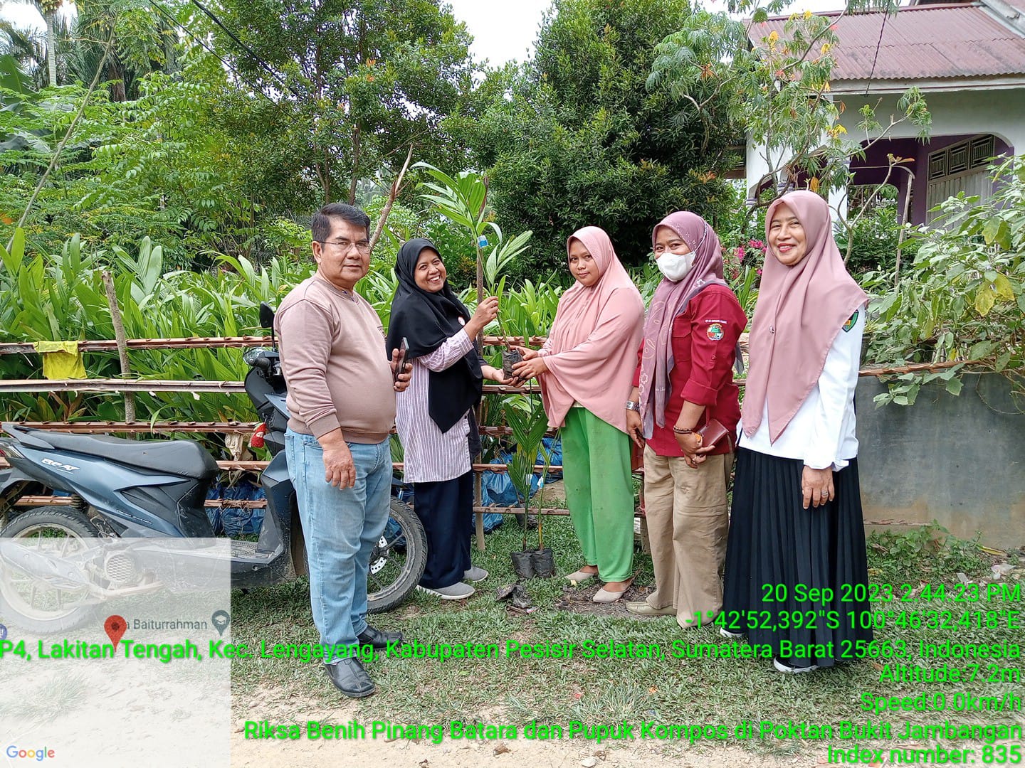 Serah Terima Bantuan Bibit Pinang Batara Serta Pupuk Kompos di 4 Kelompok Tani Kecamatan Lengayang