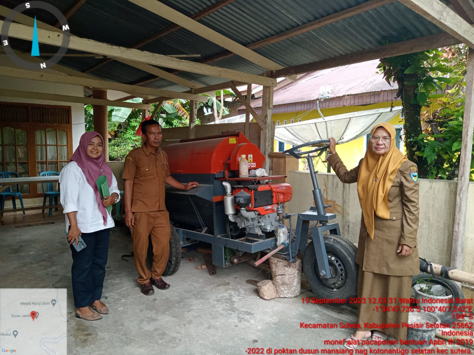 Monev Bantuan Sarana Pasca Panen Tahun 2019 s/d 2022 di Nagari Koto Nan Tigo Selatan