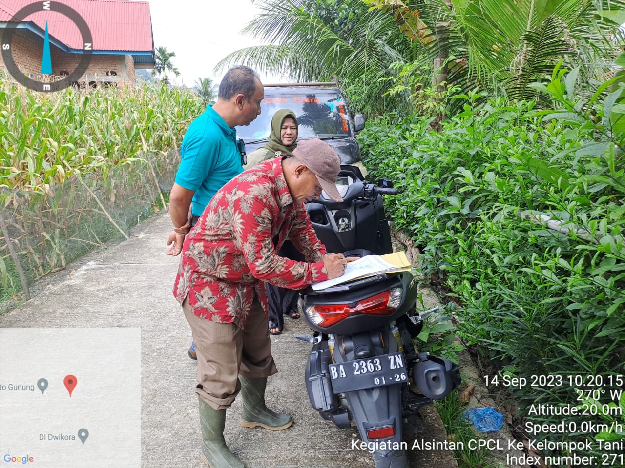 CP/CL PENERIMA BANTUAN ALSINTAN KELOMPOK TANI PULAU AIR NAGARI TUIK IV KOTO MUDIK  KECAMATAN  BATANG