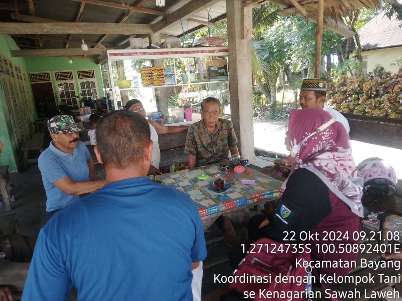 KOORDINASI PPL DENGAN BEBERAPA KETUA POKTAN DI NAGARI SAWAH LAWAEH PASAR BARU