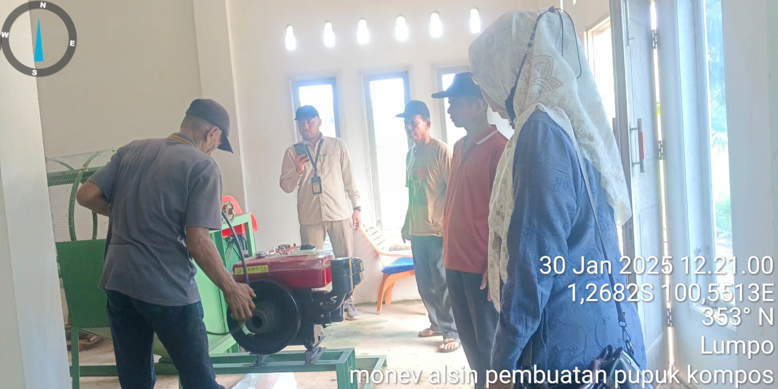 Monitoring bantuan alat pembuatan pupuk kompos dari Bank Indonesia