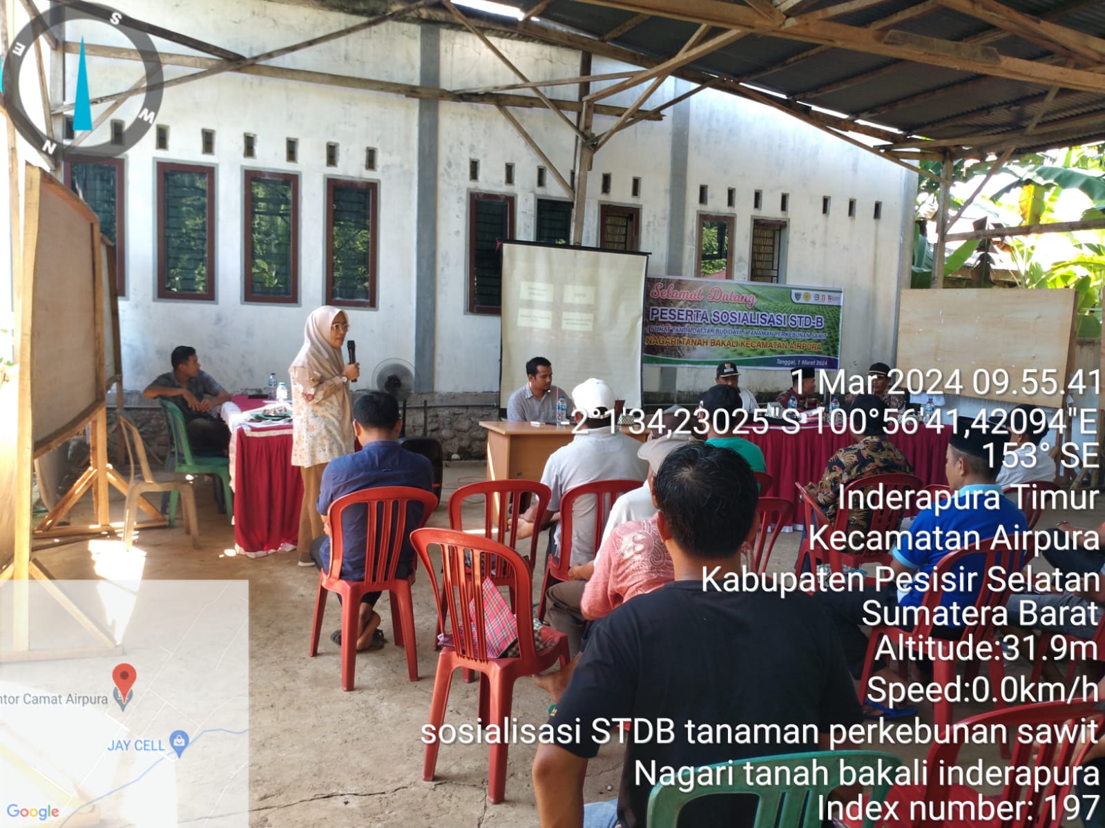 Sosialisasi Surat Tanda Daftar Budidaya (STD-B) di Nagari Tanah Bakali  Inderapura Kecamatan Air Pur