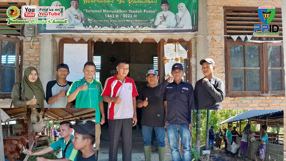 TIM PUSKESWAN TERPADU TARUSAN  LAKUKAN LAYANAN VAKSINASI PMK DI NAGARI KAPELGAM KEC. BAYANG