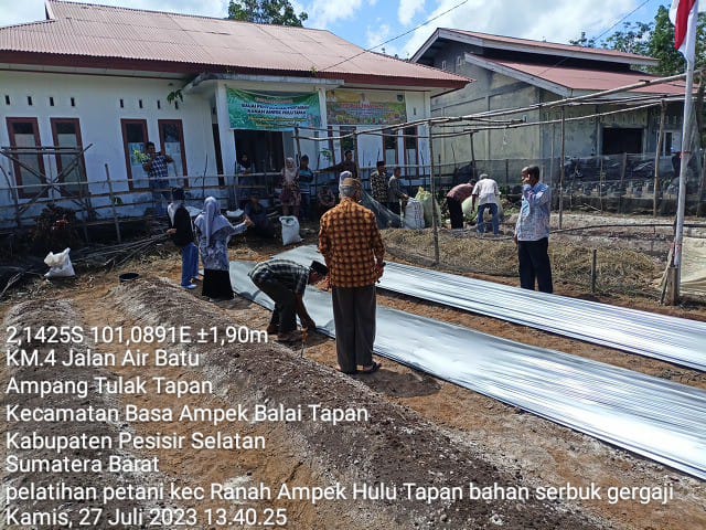 PELATIHAN DANA DAK NON PISIK  TENTANG TEMATIK PENGARUH BERBAGAI MULSA PADA PERTUMBUHAN TANAMAN